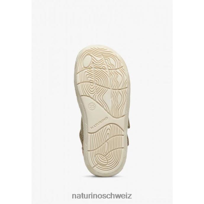 Naturino Lilox vl Sneakers aus Wildleder und Stoff Kinder grau-orange 66HJ492