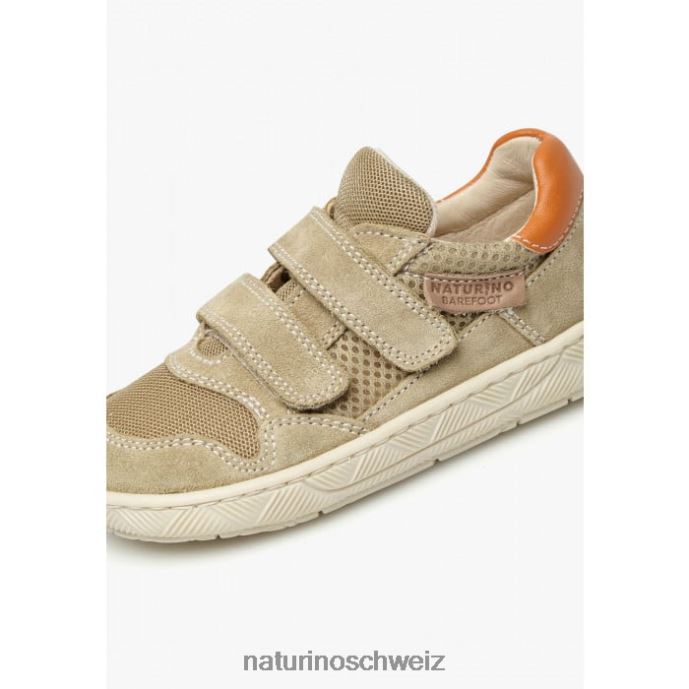 Naturino Lilox vl Sneakers aus Wildleder und Stoff Kinder grau-orange 66HJ492