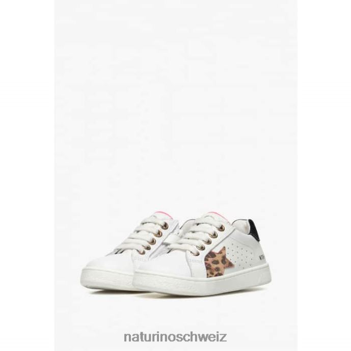 Naturino Pinn-Reißverschluss. Sneakers aus Leder und Wildleder Kinder Weiss 66HJ391