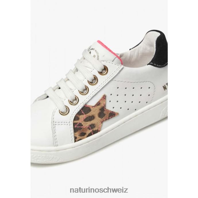 Naturino Pinn-Reißverschluss. Sneakers aus Leder und Wildleder Kinder Weiss 66HJ391