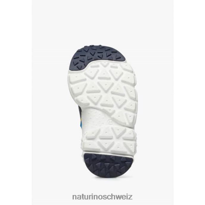 Naturino Ray Junior vl. Turnschuhe aus Öko-Leder und Stoff Kinder marineblau-hellblau 66HJ30