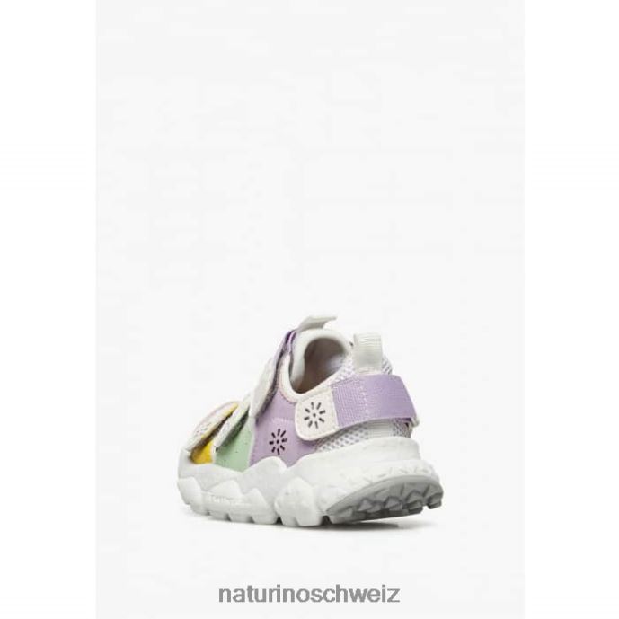 Naturino Ray Junior vl. Turnschuhe aus Öko-Leder und Stoff Kinder rosa-grün 66HJ31