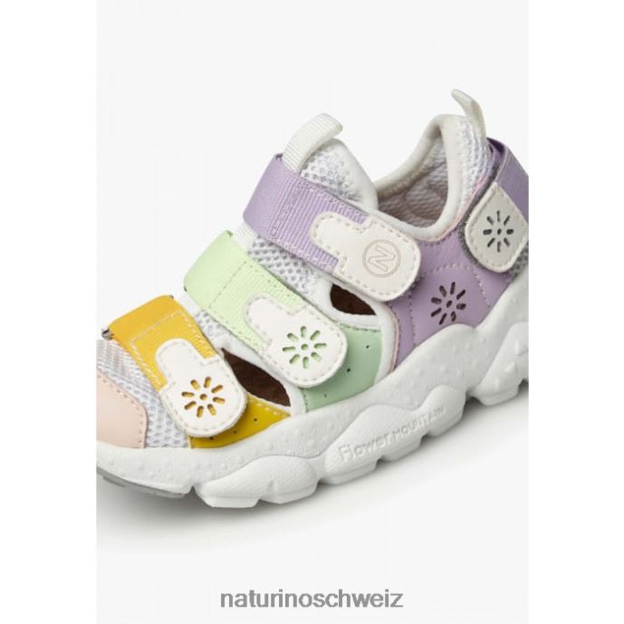 Naturino Ray Junior vl. Turnschuhe aus Öko-Leder und Stoff Kinder rosa-grün 66HJ31