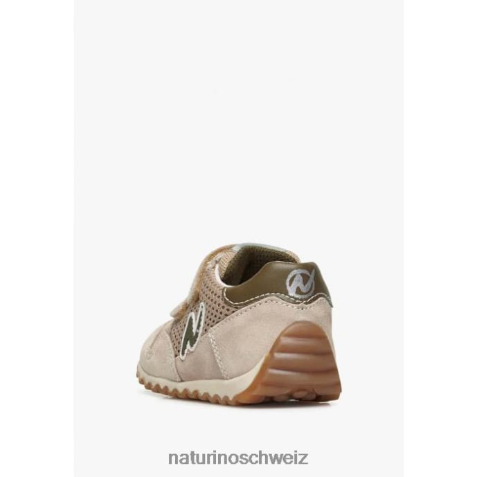 Naturino Sammy 2 vl. Sneakers aus Leder und Stoff Kinder Beige 66HJ422