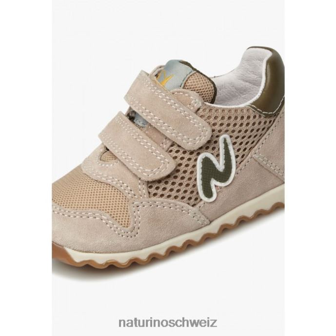 Naturino Sammy 2 vl. Sneakers aus Leder und Stoff Kinder Beige 66HJ422