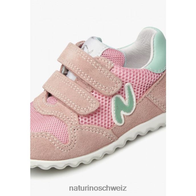 Naturino Sammy 2 vl. Sneakers aus Leder und Stoff Kinder Rosa 66HJ428