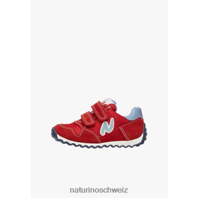 Naturino Sammy 2 vl. Sneakers aus Leder und Stoff Kinder Rot 66HJ418