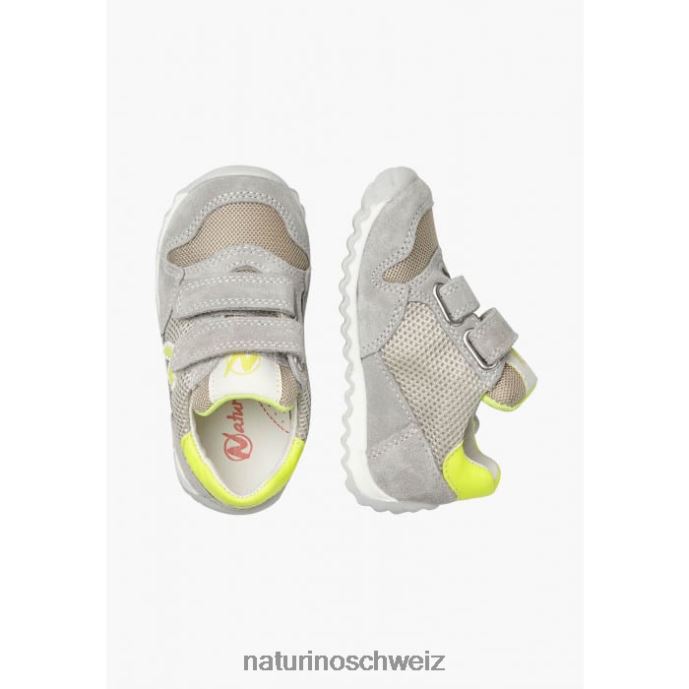 Naturino Sammy 2 vl. Sneakers aus Leder und Stoff Kinder grau 66HJ454