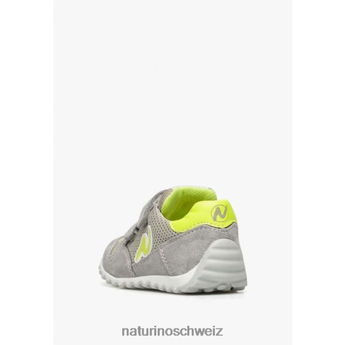 Naturino Sammy 2 vl. Sneakers aus Leder und Stoff Kinder grau 66HJ454