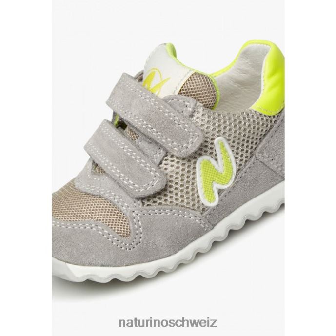Naturino Sammy 2 vl. Sneakers aus Leder und Stoff Kinder grau 66HJ454
