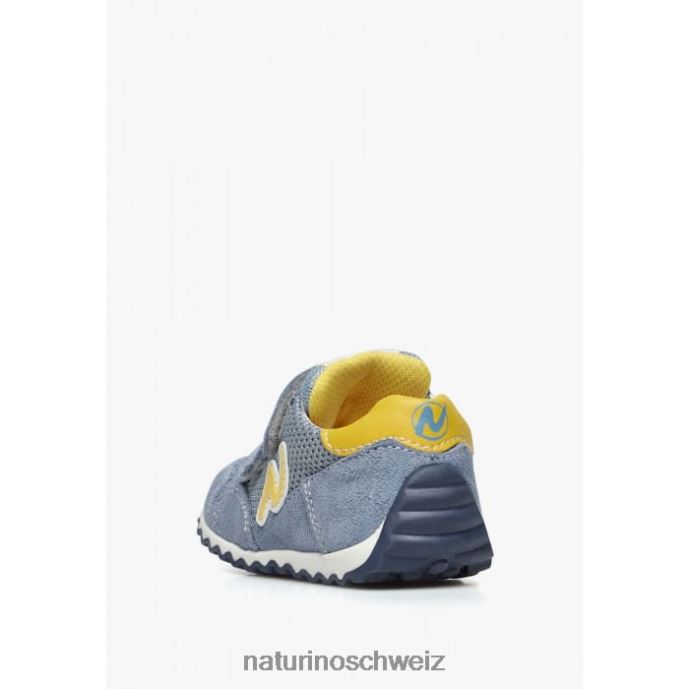 Naturino Sammy 2 vl. Sneakers aus Leder und Stoff Kinder hellblau 66HJ415