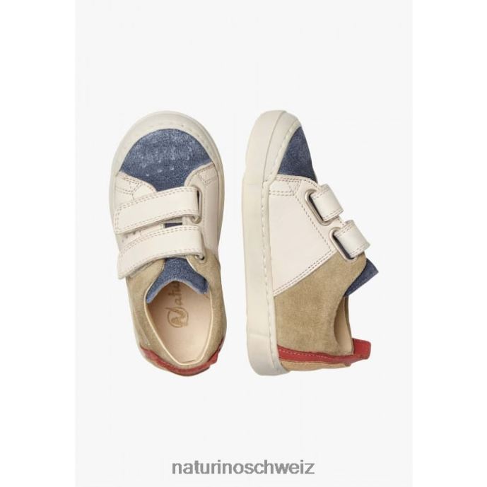 Naturino Trajan vl Sneakers aus Leder und Wildleder Kinder blau-taubengrau 66HJ380