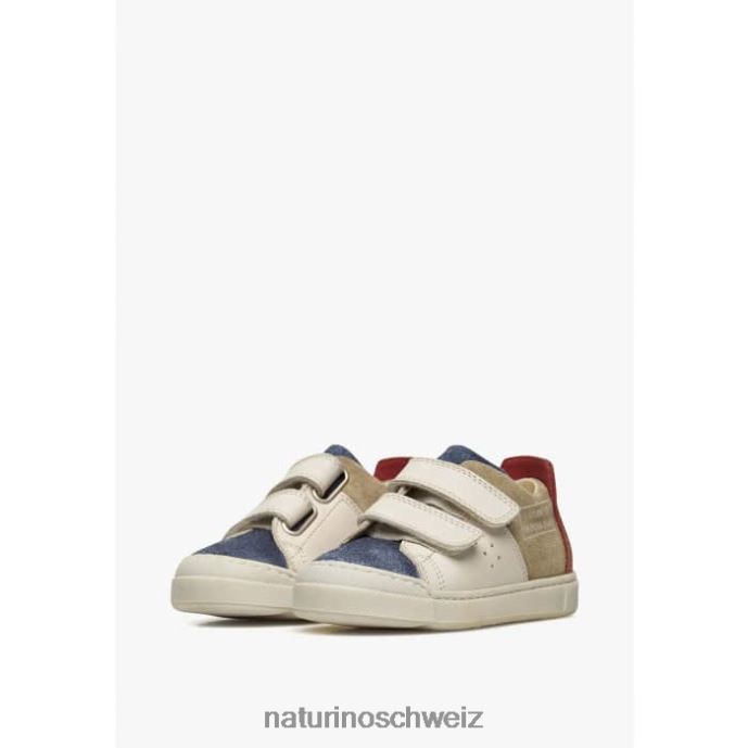 Naturino Trajan vl Sneakers aus Leder und Wildleder Kinder blau-taubengrau 66HJ380