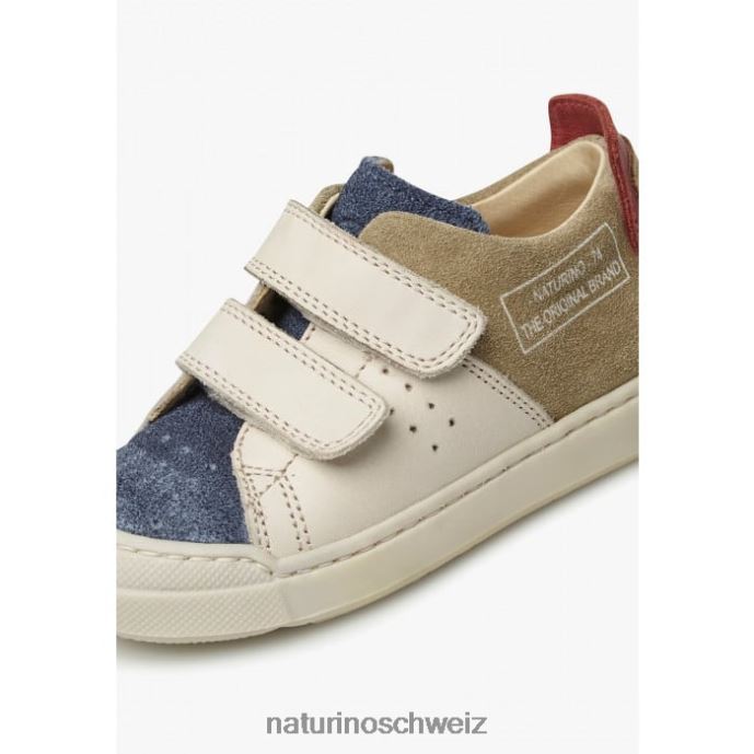 Naturino Trajan vl Sneakers aus Leder und Wildleder Kinder blau-taubengrau 66HJ380