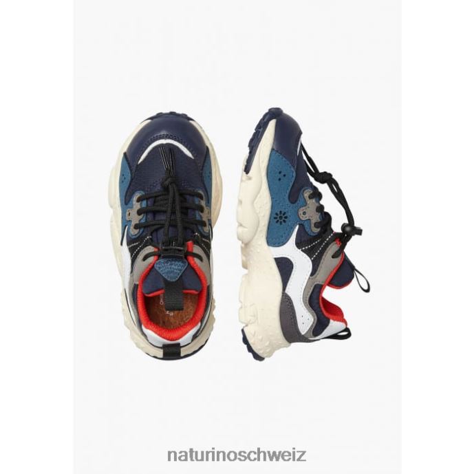 Naturino Yamano 3 Junior. Sneaker aus technischem Stoff und veganem Leder Kinder Blau 66HJ32