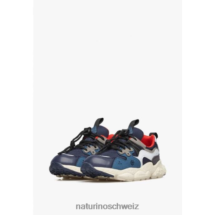 Naturino Yamano 3 Junior. Sneaker aus technischem Stoff und veganem Leder Kinder Blau 66HJ32