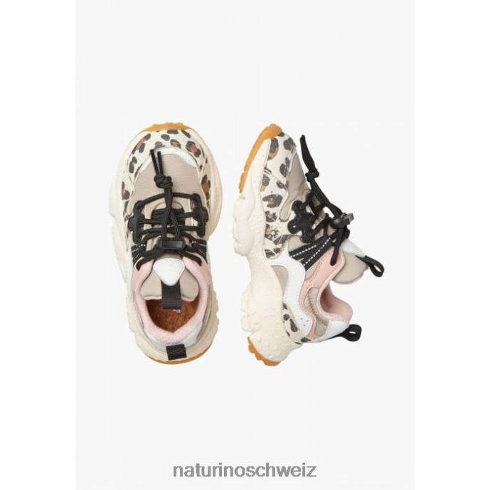 Naturino Yamano 3 Junior. Sneakers aus Kunstleder und technischem Stoff Kinder beige-weiß 66HJ37