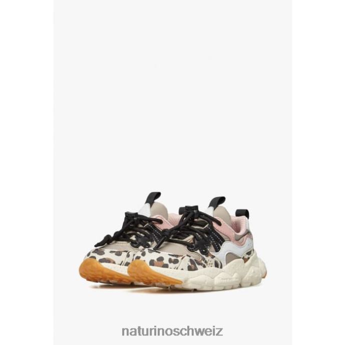 Naturino Yamano 3 Junior. Sneakers aus Kunstleder und technischem Stoff Kinder beige-weiß 66HJ37