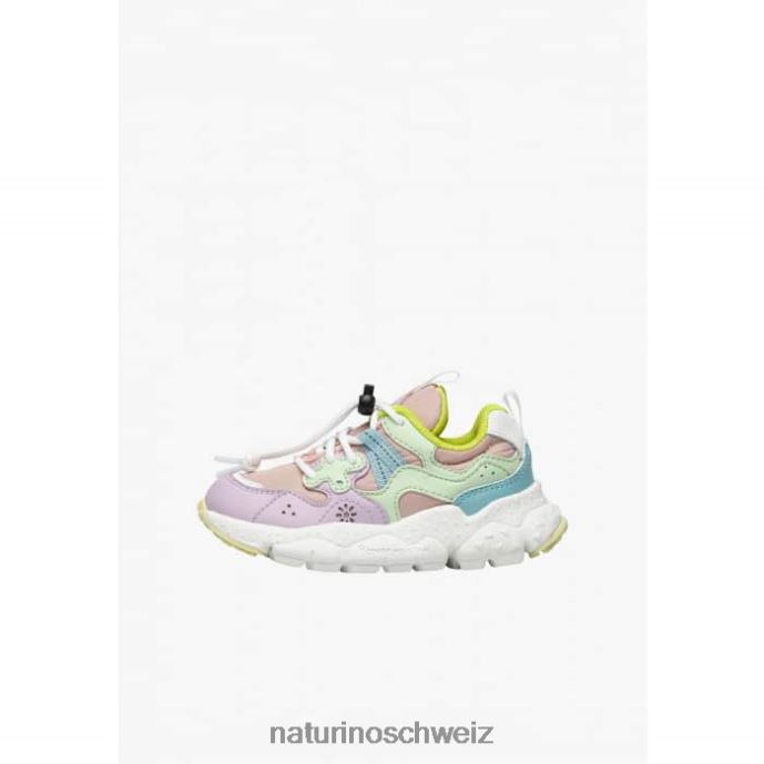 Naturino Yamano 3 Junior. Sneakers aus Öko-Leder und technischem Stoff Kinder lila-grün 66HJ35