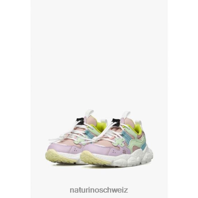 Naturino Yamano 3 Junior. Sneakers aus Öko-Leder und technischem Stoff Kinder lila-grün 66HJ35