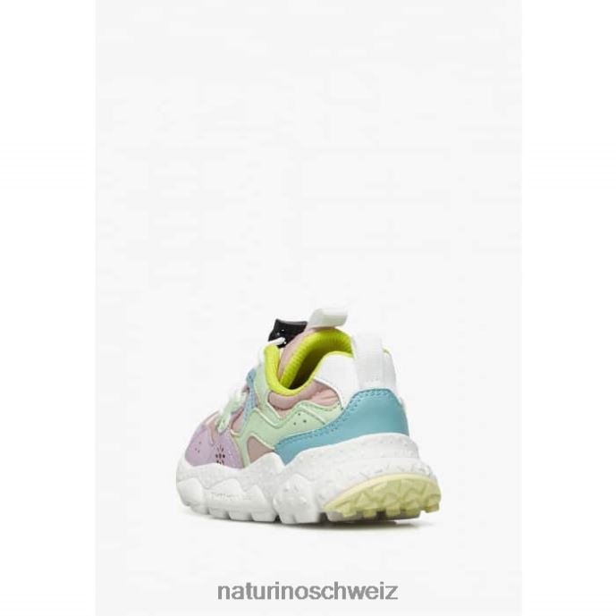 Naturino Yamano 3 Junior. Sneakers aus Öko-Leder und technischem Stoff Kinder lila-grün 66HJ35