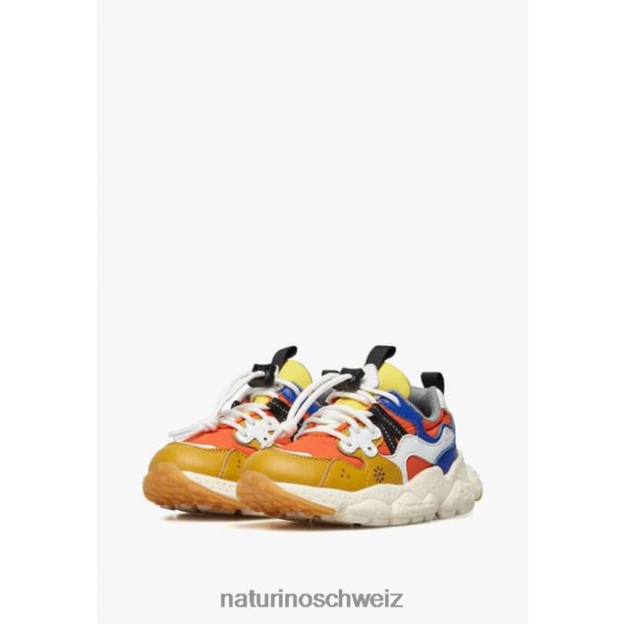 Naturino Yamano 3 Junior. Sneakers aus Öko-Leder und technischem Stoff Kinder orange 66HJ33
