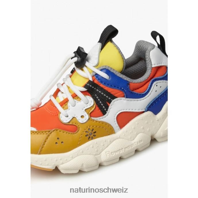 Naturino Yamano 3 Junior. Sneakers aus Öko-Leder und technischem Stoff Kinder orange 66HJ33