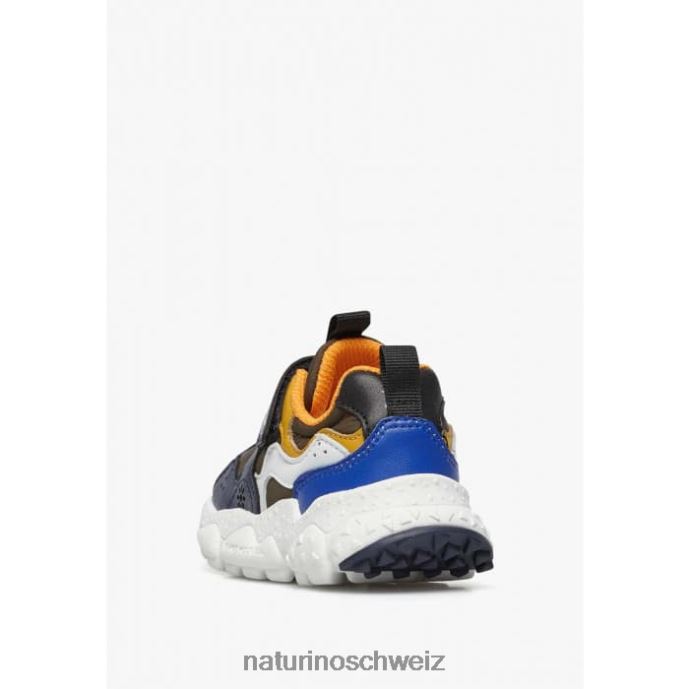 Naturino Yamano 3 Vl Junior. Sneakers aus Kunstleder und technischem Stoff Kinder blau-orange 66HJ42