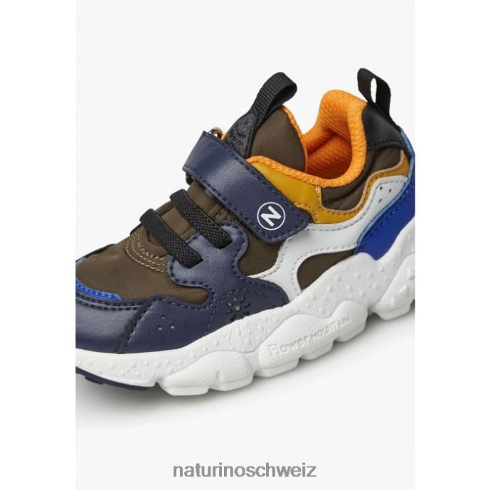 Naturino Yamano 3 Vl Junior. Sneakers aus Kunstleder und technischem Stoff Kinder blau-orange 66HJ42