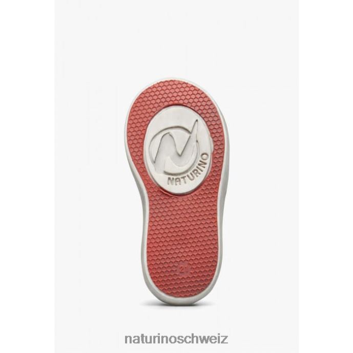 Naturino annie vl Ledersneaker mit Sternaufnäher Kinder weiß Rot 66HJ369