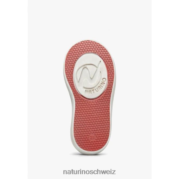 Naturino annie vl Ledersneaker mit Sternaufnäher Kinder weiß-lila 66HJ385