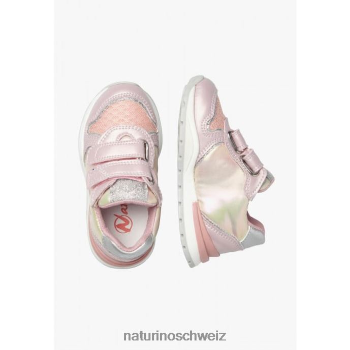 Naturino argal vl Sneakers aus Leder und Stoff Kinder Rosa 66HJ445