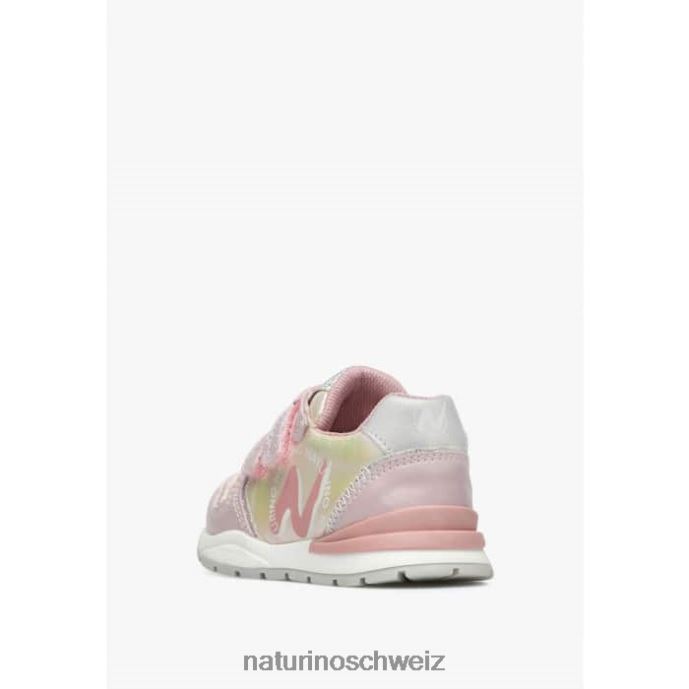 Naturino argal vl Sneakers aus Leder und Stoff Kinder Rosa 66HJ445