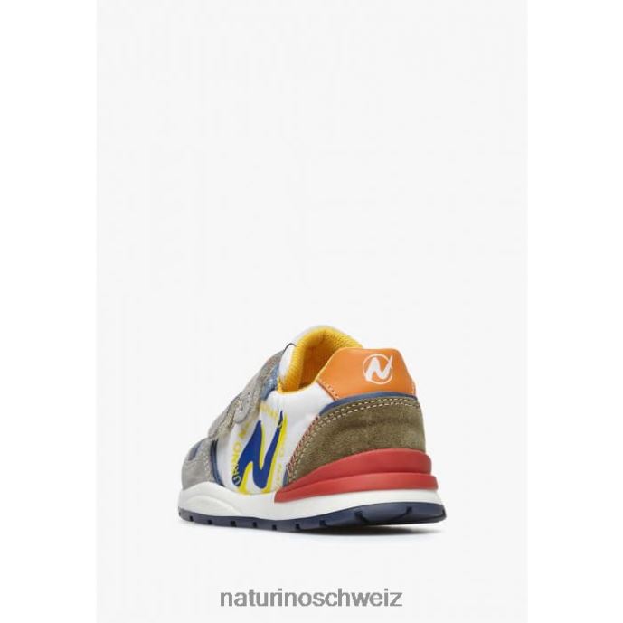 Naturino argal vl Sneakers aus Wildleder und Stoff Kinder grau weiß 66HJ379