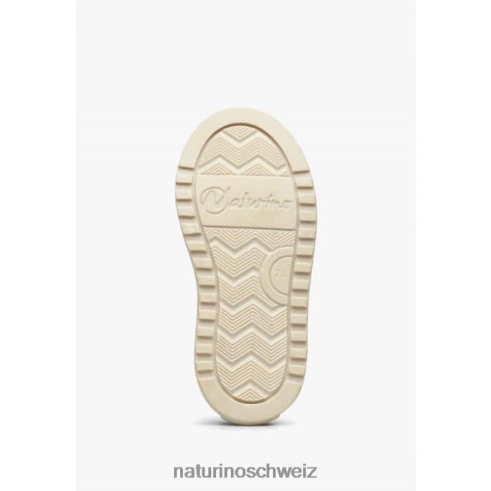 Naturino auriel vl. Sneakers aus perforiertem Leder und Wildleder mit Stern Kinder weiß-marine 66HJ491