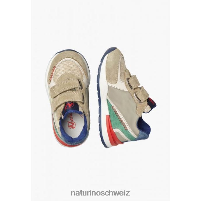 Naturino bley vl Sneakers aus Wildleder und Stoff Kinder taubengraugrün 66HJ394