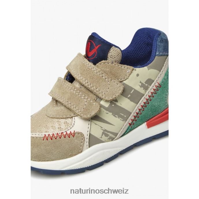 Naturino bley vl Sneakers aus Wildleder und Stoff Kinder taubengraugrün 66HJ394