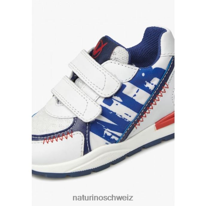 Naturino bley vl Sneakers aus Wildleder und Stoff Kinder weiß Blau 66HJ400