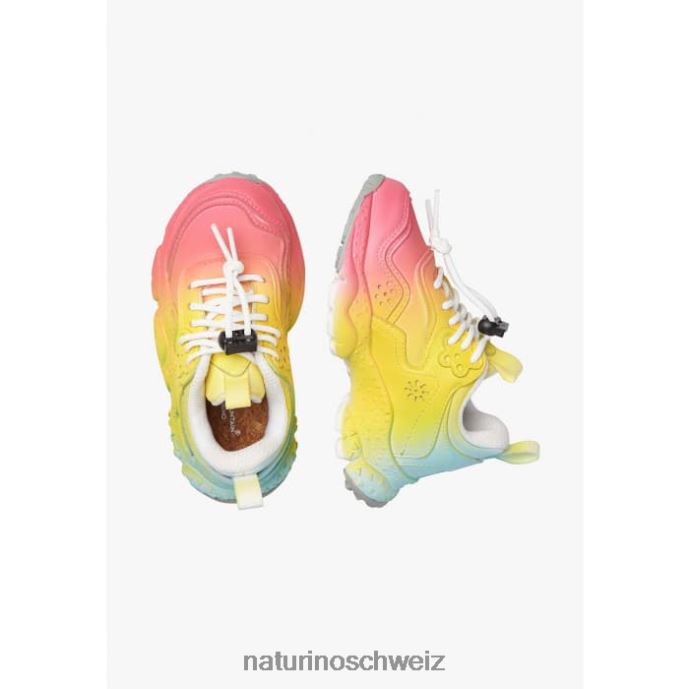 Naturino doi junior. Turnschuhe aus Öko-Leder und Stoff Kinder Fuchsie 66HJ40