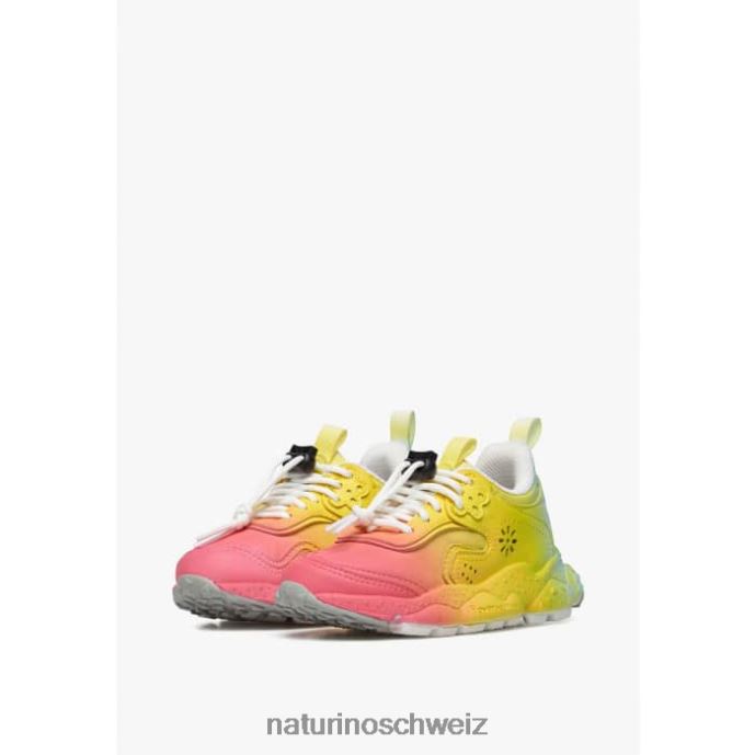 Naturino doi junior. Turnschuhe aus Öko-Leder und Stoff Kinder Fuchsie 66HJ40