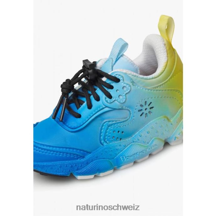 Naturino doi junior. Turnschuhe aus Öko-Leder und Stoff Kinder blau-himmelblau 66HJ39