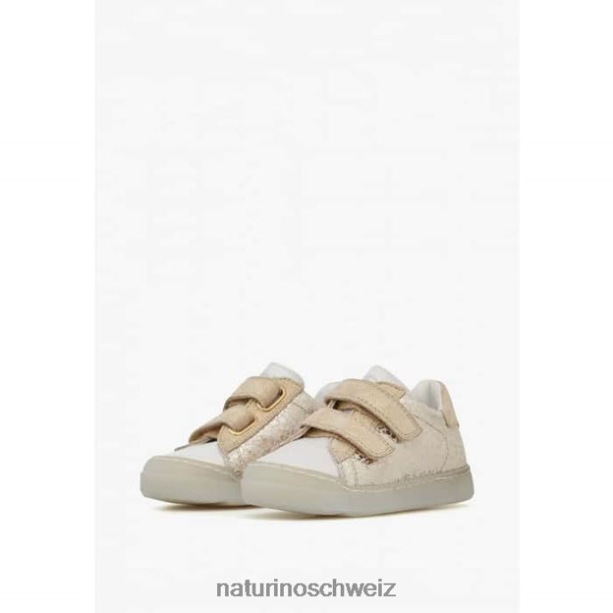 Naturino eindhoven vl Sneakers aus Leder und Wildleder Kinder Platin 66HJ399