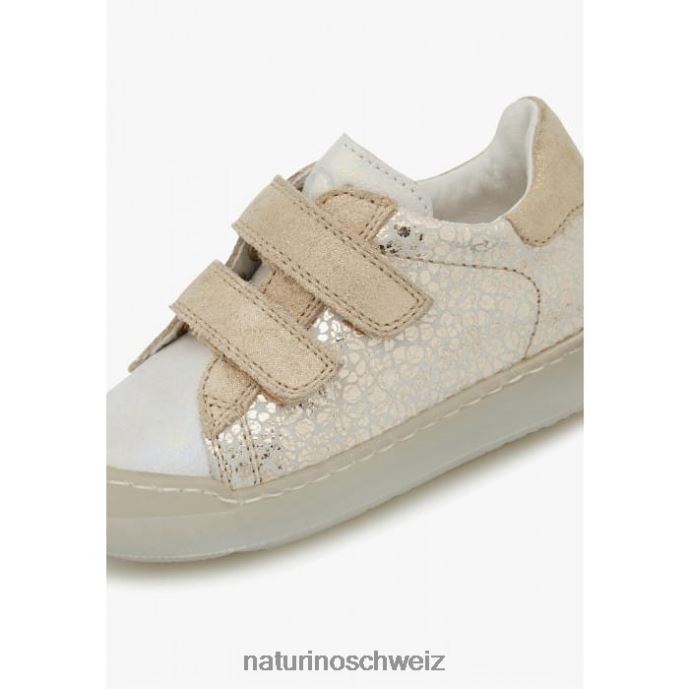 Naturino eindhoven vl Sneakers aus Leder und Wildleder Kinder Platin 66HJ399