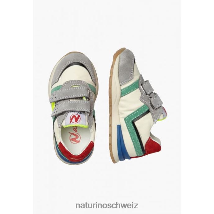 Naturino evon vl Sneakers aus Wildleder und Stoff Kinder grau-creme 66HJ442