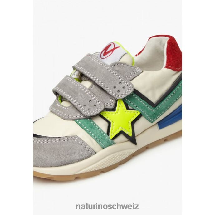 Naturino evon vl Sneakers aus Wildleder und Stoff Kinder grau-creme 66HJ442