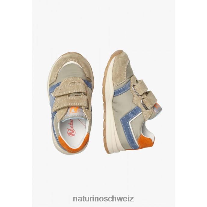 Naturino evon vl Sneakers aus Wildleder und Stoff Kinder taubengrau-blau 66HJ448