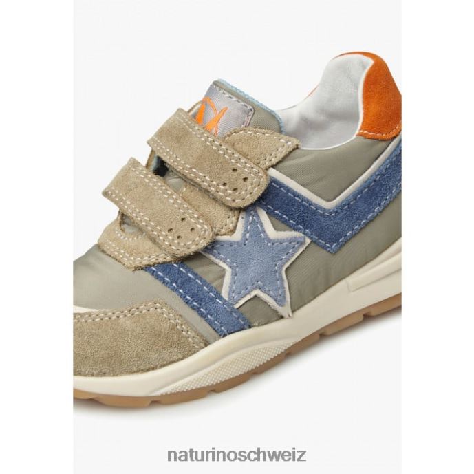 Naturino evon vl Sneakers aus Wildleder und Stoff Kinder taubengrau-blau 66HJ448