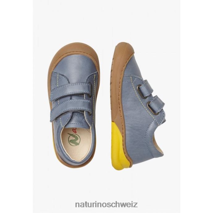 Naturino gabby vl Erste-Schritte-Schuhe aus Nappaleder Kinder hellblau 66HJ436