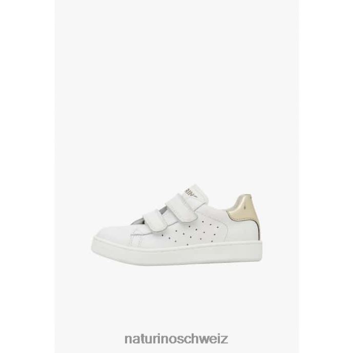 Naturino hasselt 2 vl. Ledersneaker Kinder Weiß-Platin 66HJ439