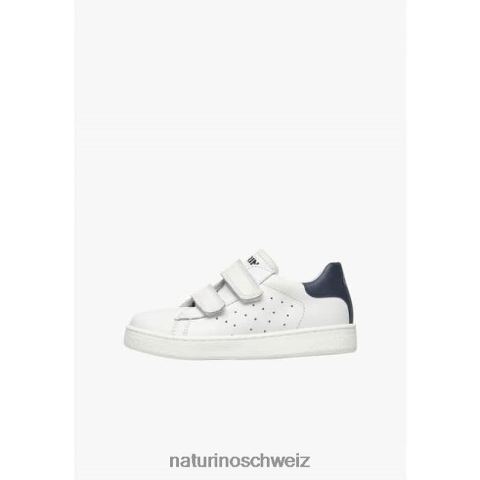 Naturino hasselt 2 vl. Ledersneaker Kinder weiß Blau 66HJ376